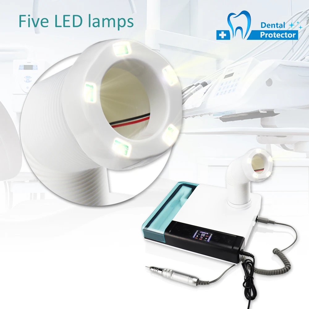 

PROTECTOR 65W Dust Collector Extractor Dental Vacuum Cleaner Lab Equipment Suction Machine for Polishing with LED 3 in1 Dust