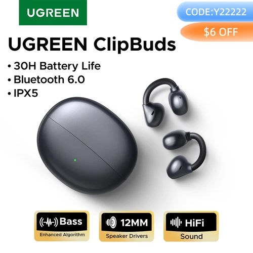 Ugreen Clipbuds Auriculares Inalámbricos De Oído Abierto