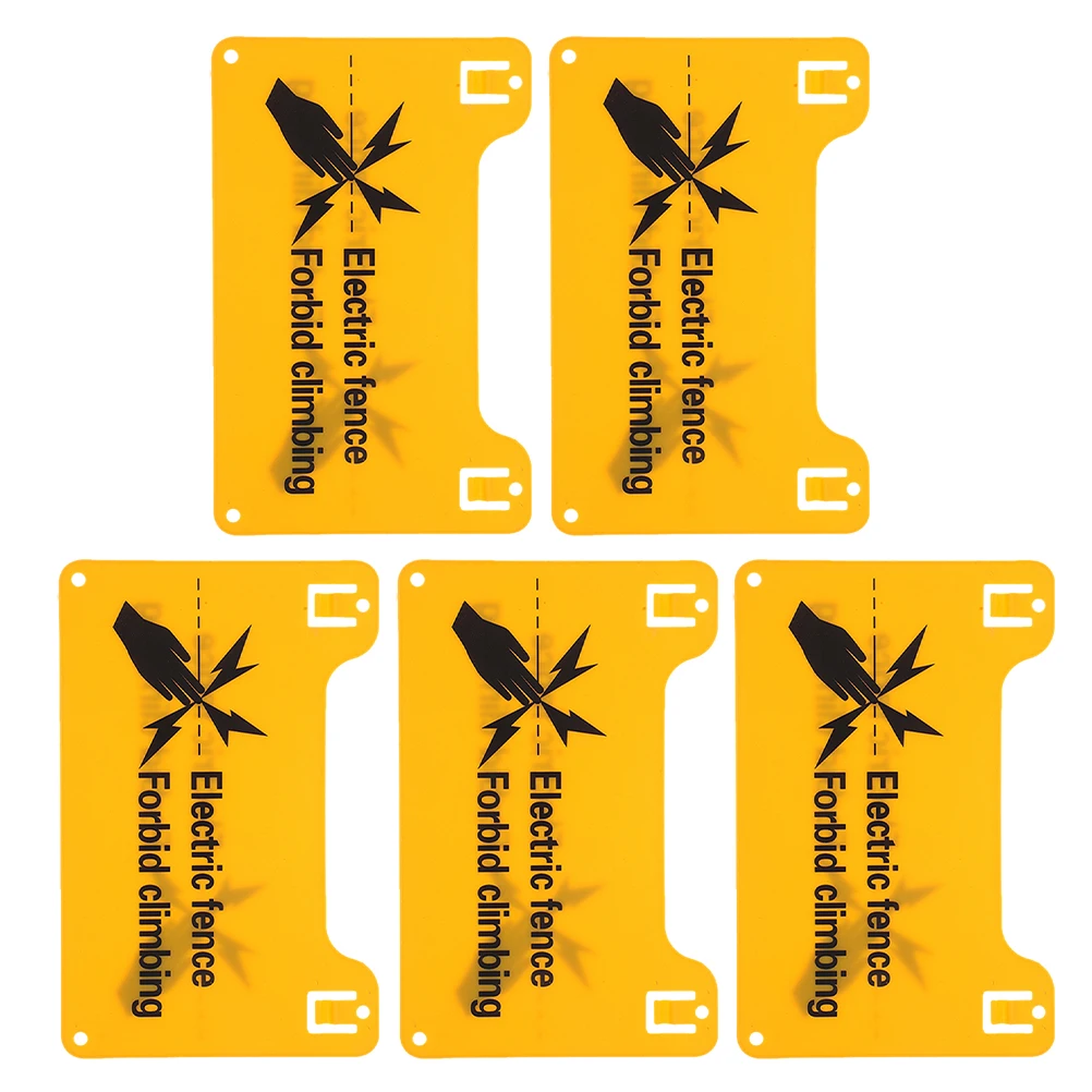 5 sinais de aviso de cerca elétrica sinais de aviso ao ar livre para cercas elétricas tensão avisos de segurança marcadores de tráfego