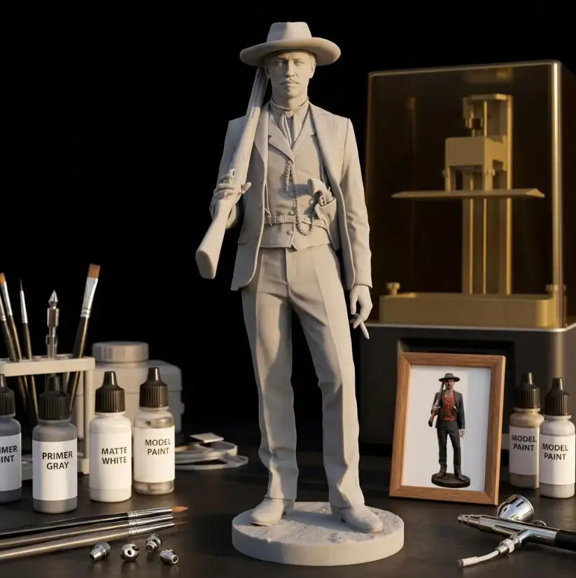 1/24 1/18 1/12 Doc Holliday Unpainted Unassembled 3D Printing Resin Model Garage Kits