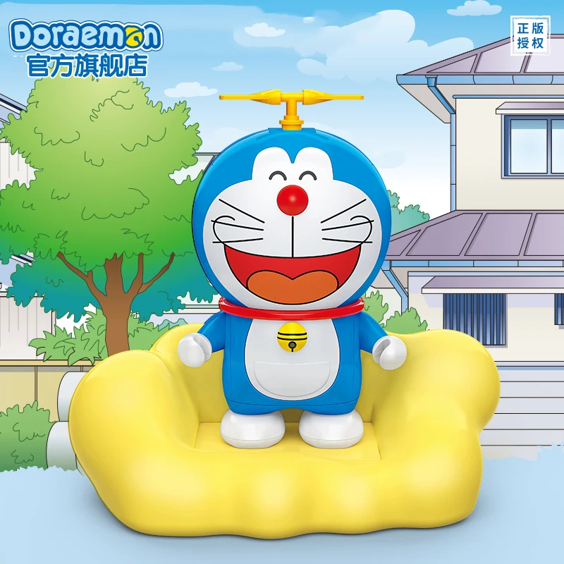 Op voorraad Doraemon officiële bouwstenen Trendy speelgoed geassembleerd beweegbaar ornamentmodel Anime speelgoedcadeau kindercollecties