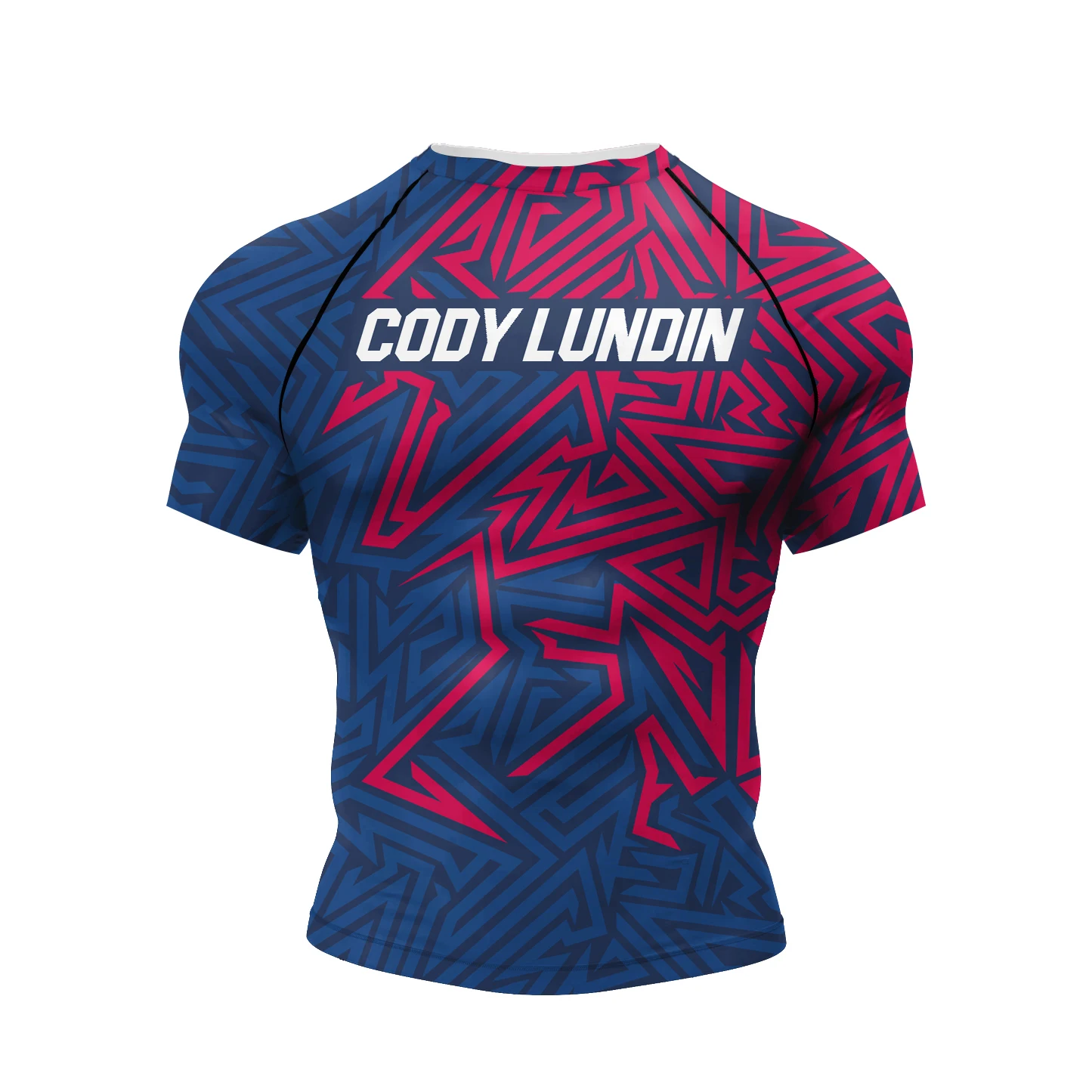 Cody Lundin Men Polyester Fightwear Combat BJJ Rash Guards MMA Jiu Jitsu Shirt Short Sleeves Boxing Jersey Compression Gym Shirt