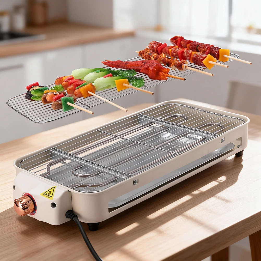 Non-Stick Electric Grills With Temperature Control Multi-Functional Korean BBQ For Home Detachable Parts Indoor Cooking Party