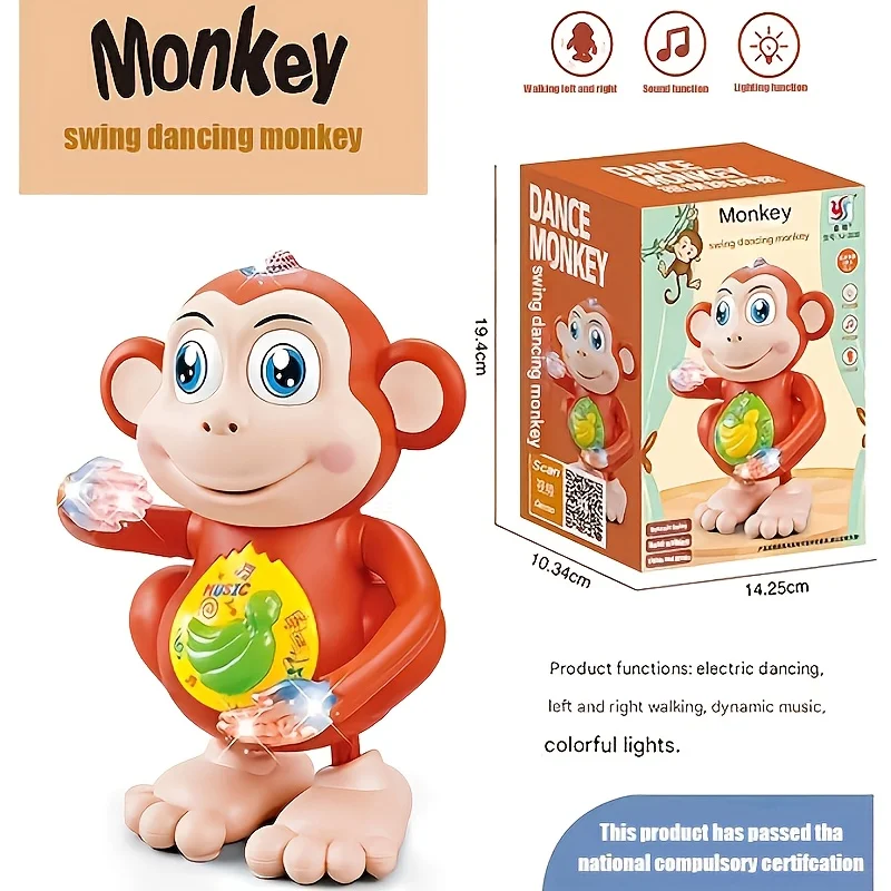 

Kids Toys, Toddler Toys, Cute Musical And Dancing Monkey Toy, Monkey Musical Dancing Kids Toys, Christmas Gifts Idea For Kids