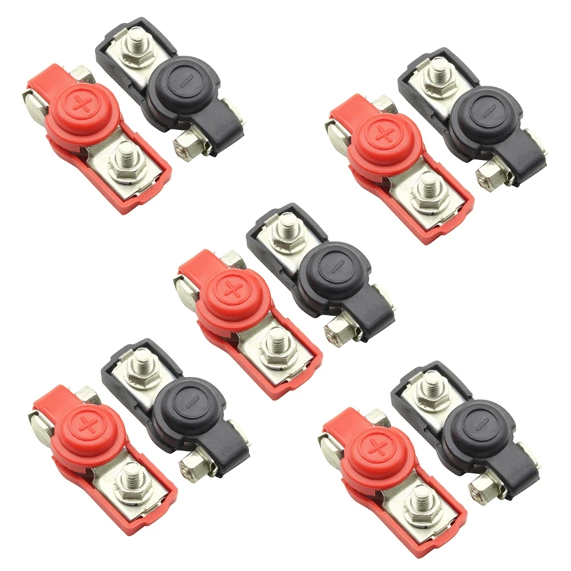 5 Pair Battery Terminal Heavy Duty Car Vehicle Quick Connector Cable Clamp Clip