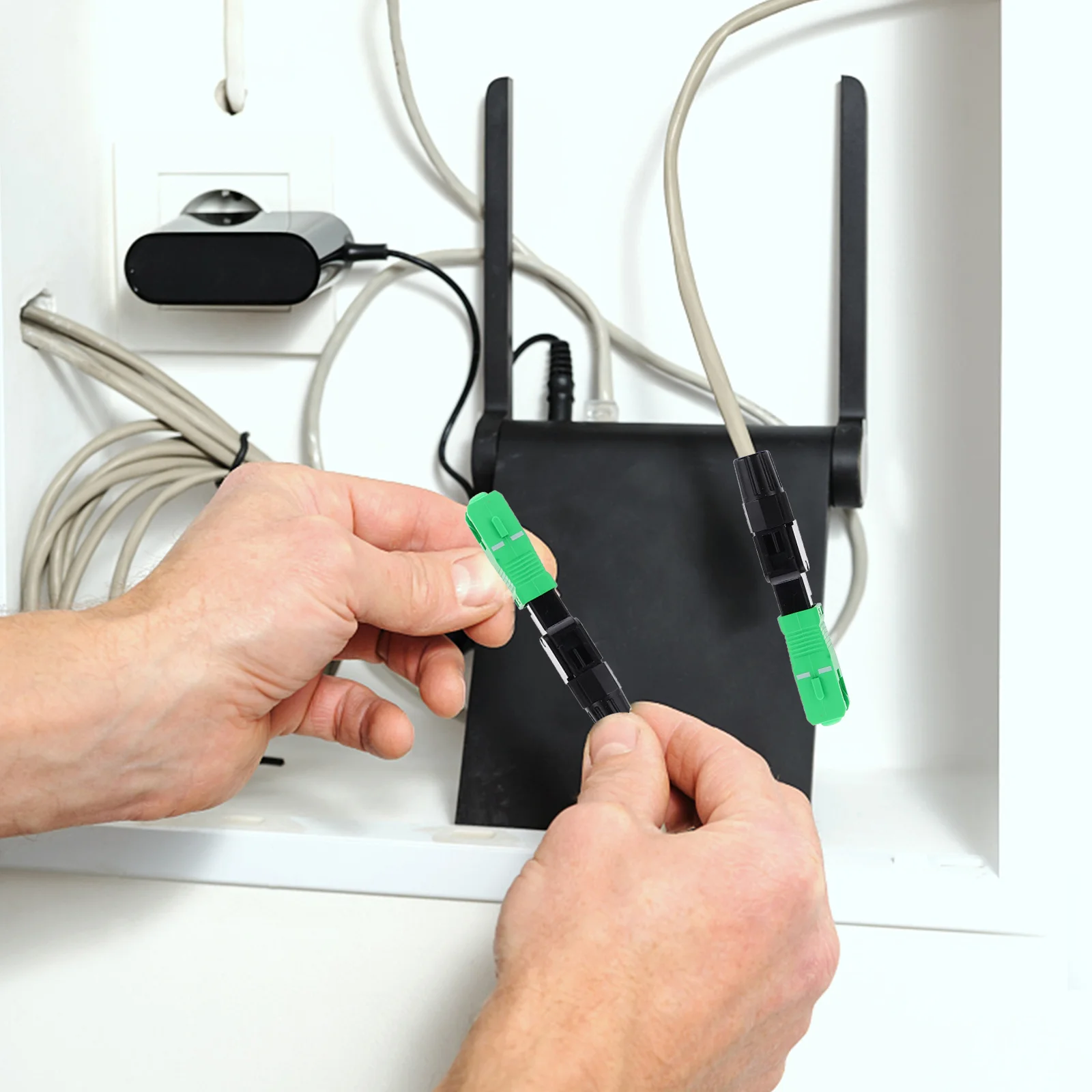 

10 pcs Fiber Optic Connector Single Mode Quick Connect New Easily Installed High Reliability Low Loss Network Management