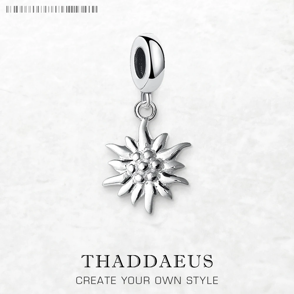 

Dangle Charm Pendant Snowflake New Europe Style Jewelry For Women Romantic Gift In 925 Sterling Silver