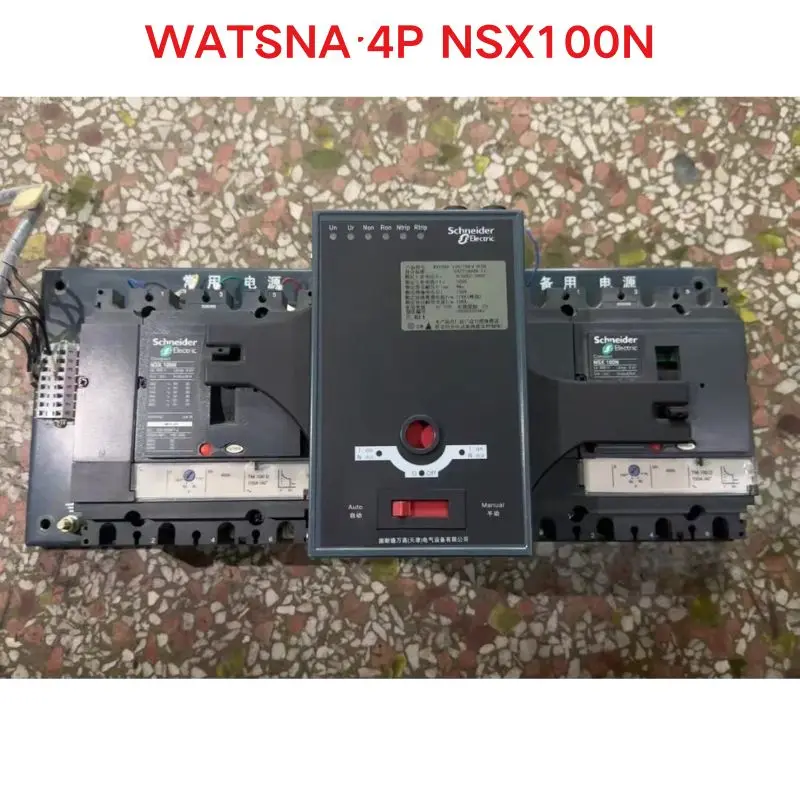 Used WATSNA 4P NSX100N Schneider dual power automatic transfer switch Functional test OK