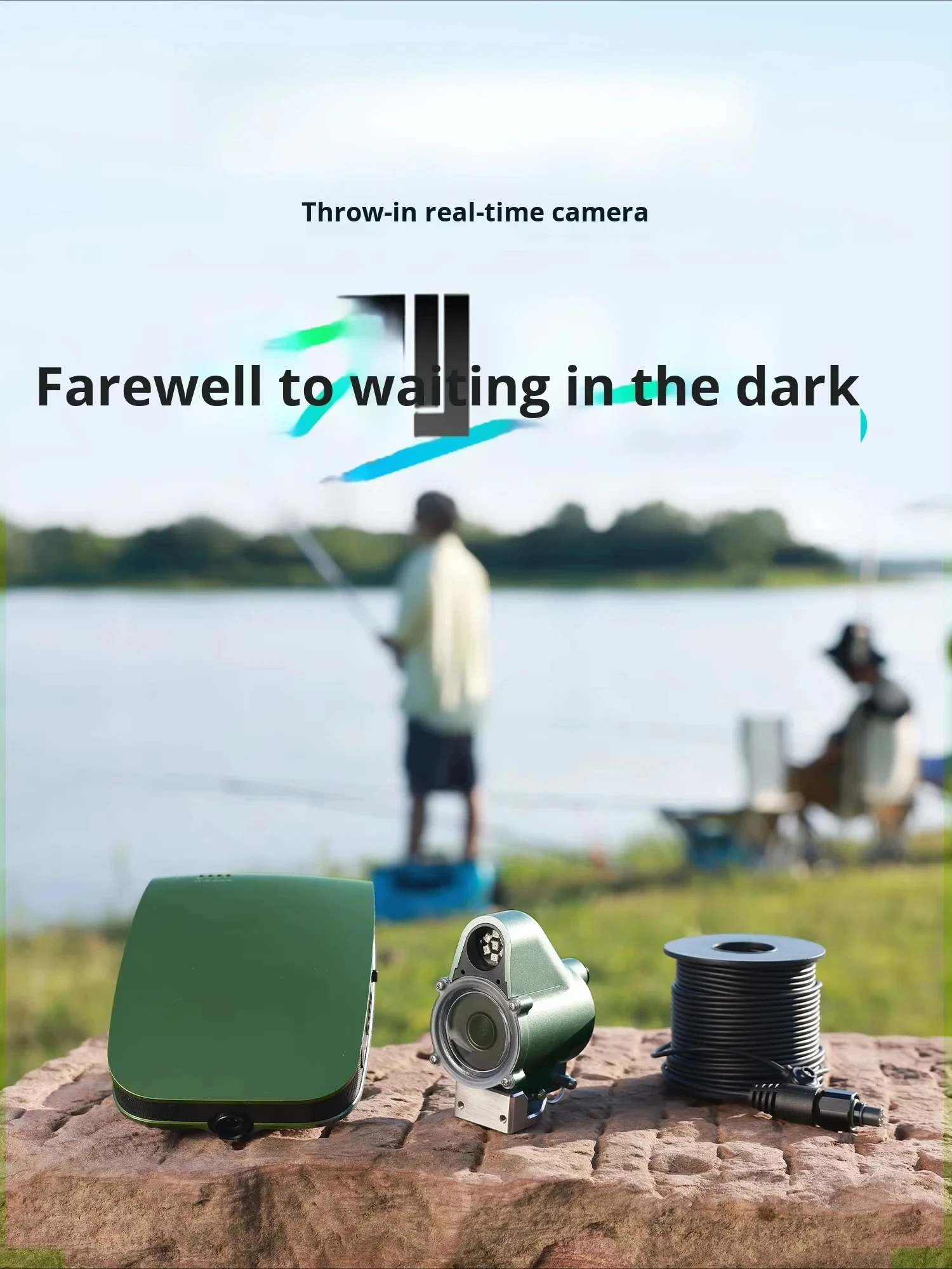 High Quality CANFISH CF1 AI Smart Underwater Fish Finder Night Vision 130 Wide Angle HD Live Streaming Camera Device