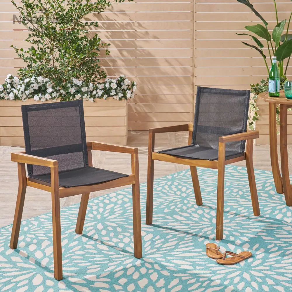 

BELFAST DINING CHAIR,Dining chair, 2-piece set, natural and stylish design, suitable for living room, dining room, balcony