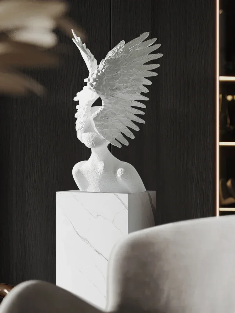 

Abstract Angel Wings Resin Figure Sculpture Decorative Ornament Model Room Living Room Creative Art Home Accessories
