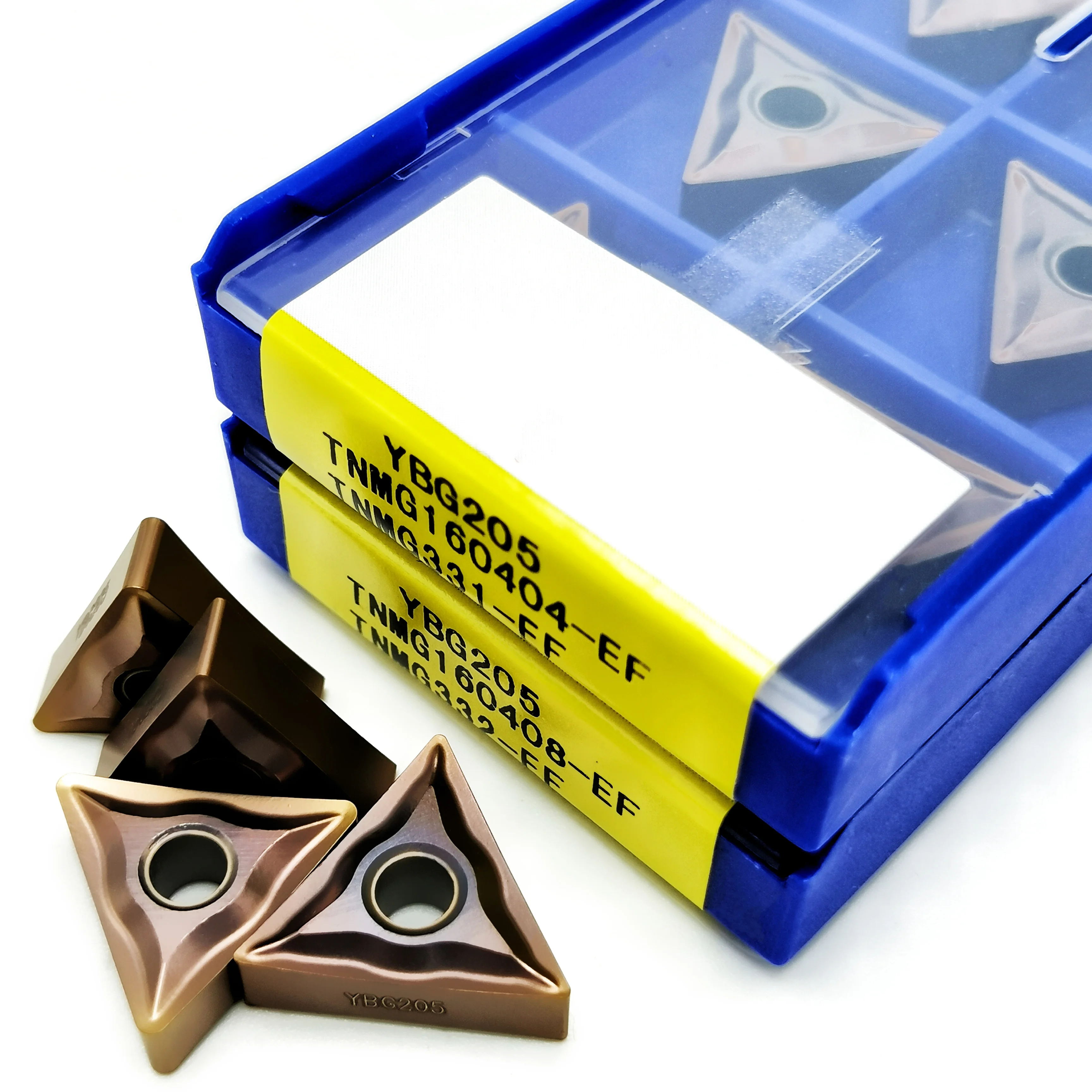 TNMG220404-EF TNMG220408-EF ybg205 TNMG160404-EF TNMG160408-EF 100% inserções originais do carboneto do ct que fazem à máquina: aço inoxidável.