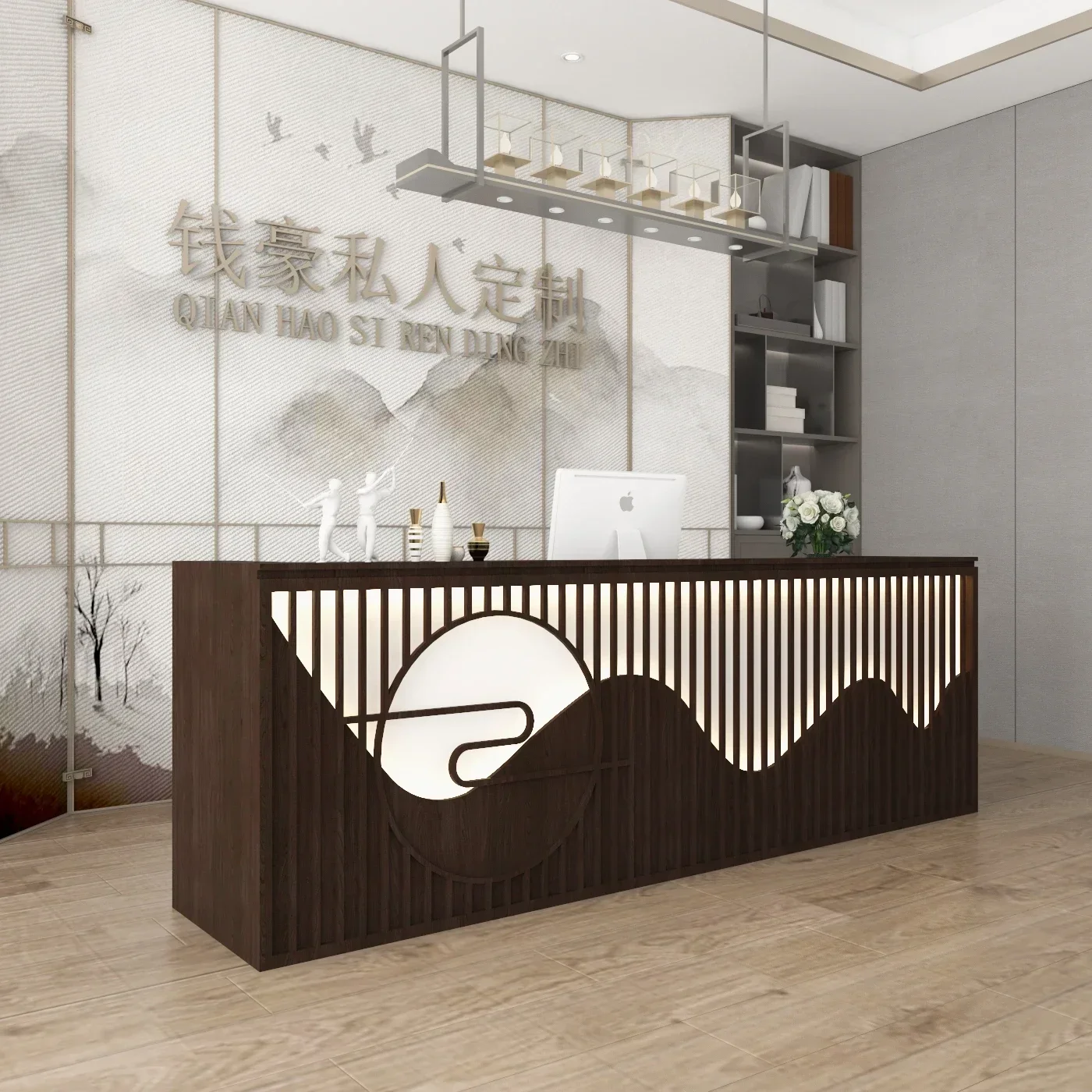 Checkout page counter Chinese store reception Small multi-function Beauty salon front desk  мебель для салонов красоты
