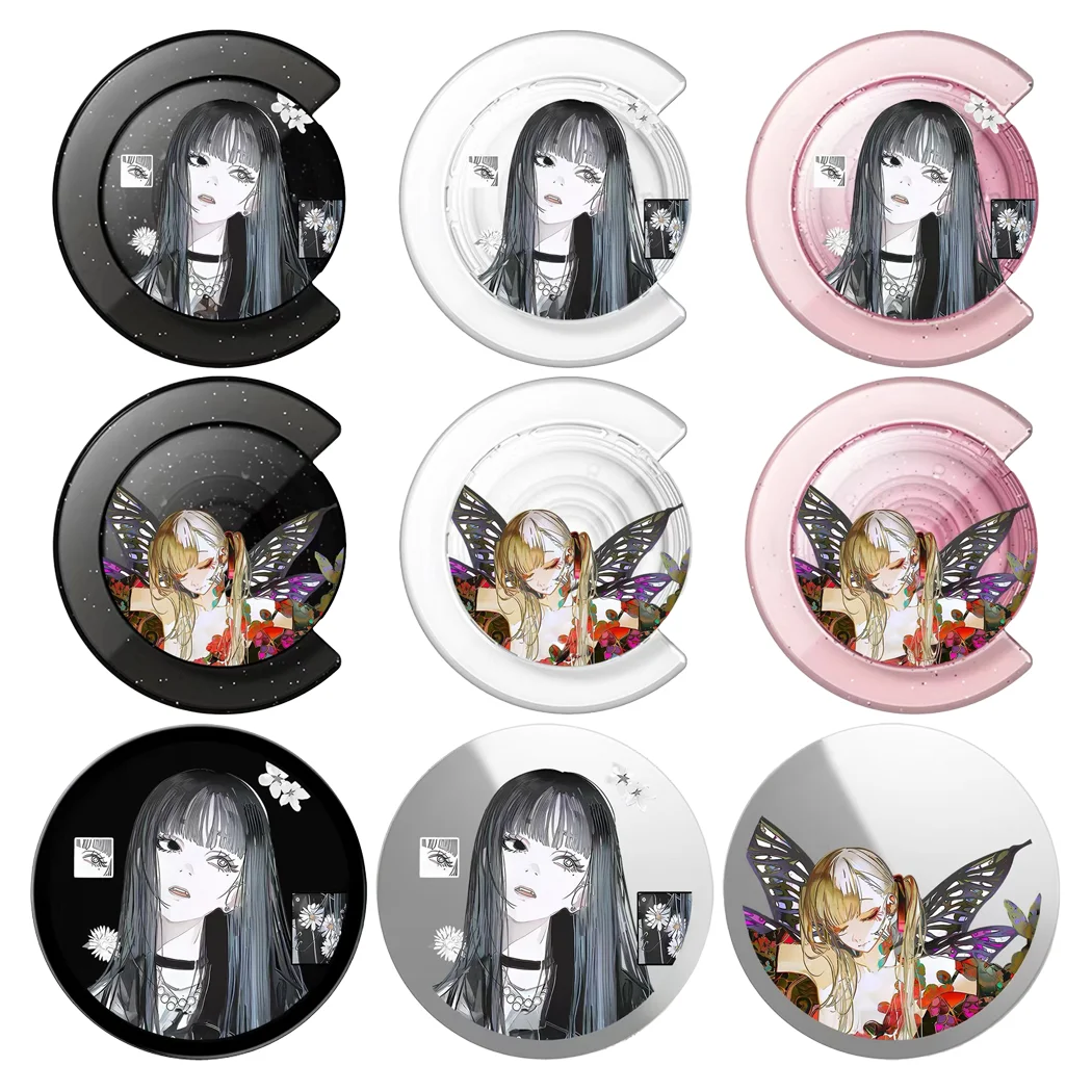 

Butterfly Anime Girl Magnetic Folding Phone Stand for IPhone 12 13 14 15 16 17 Pro Max Holder Mount Support for S25U