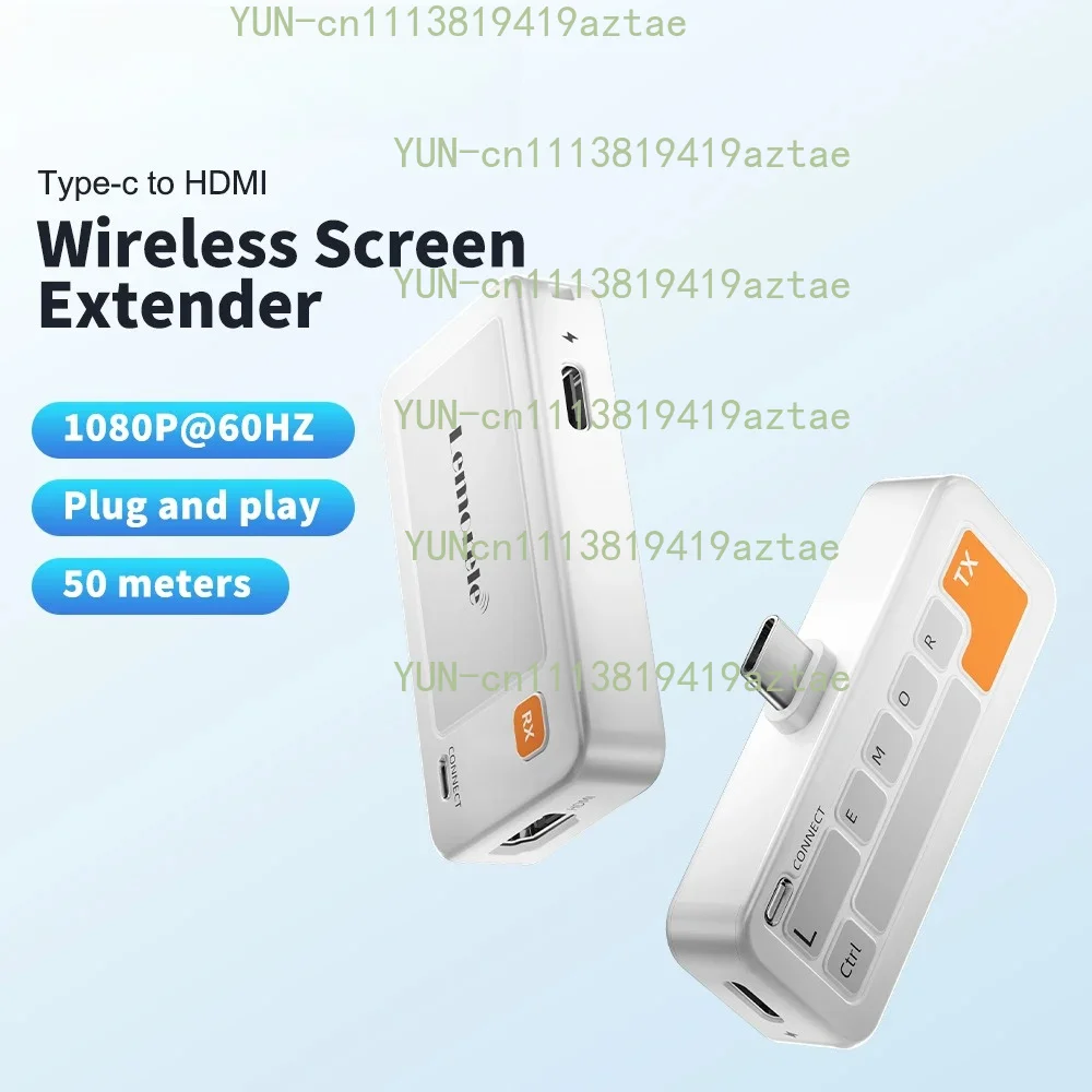 P400 Type-C to HDMI Wireless Transmitter Receiver 1080P Video Transceiver 50m Wireless Extender For Office/Teaching
