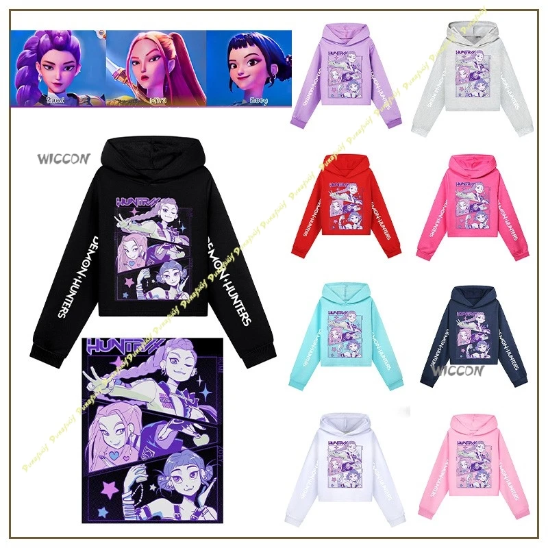 Anime KPop Demon Hunters Cosplay Costumes Rumi Multi-colored Hoodies Spring Autumn Suit Gilrs Clothe Daily Christmas Halloween