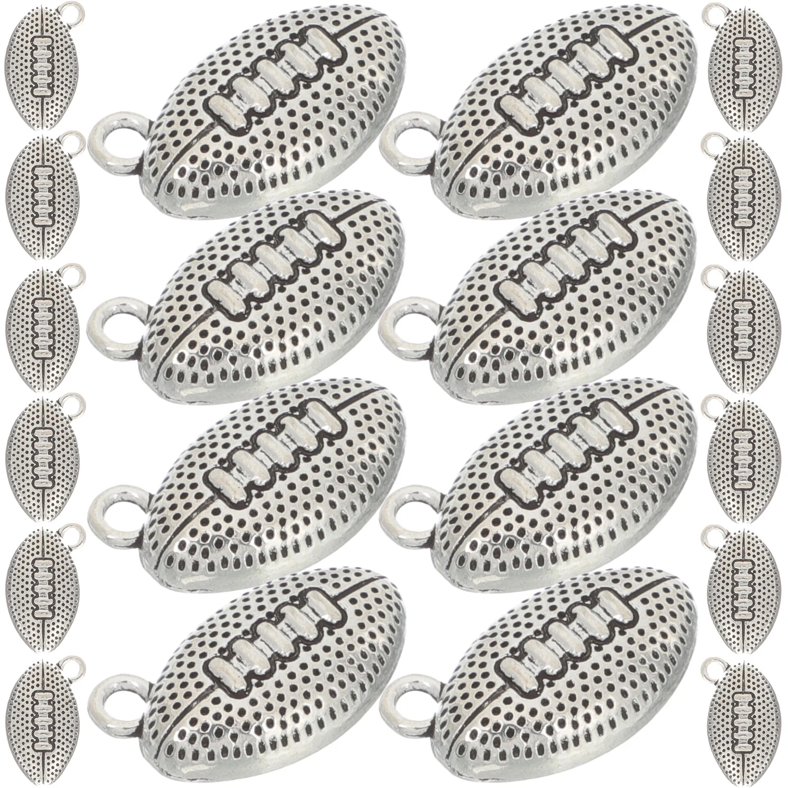 

Rugby Pendant Silver Shaped Charms for DIY Craft Jewelry Making Accessories Vintage Portable Durable charms for necklace