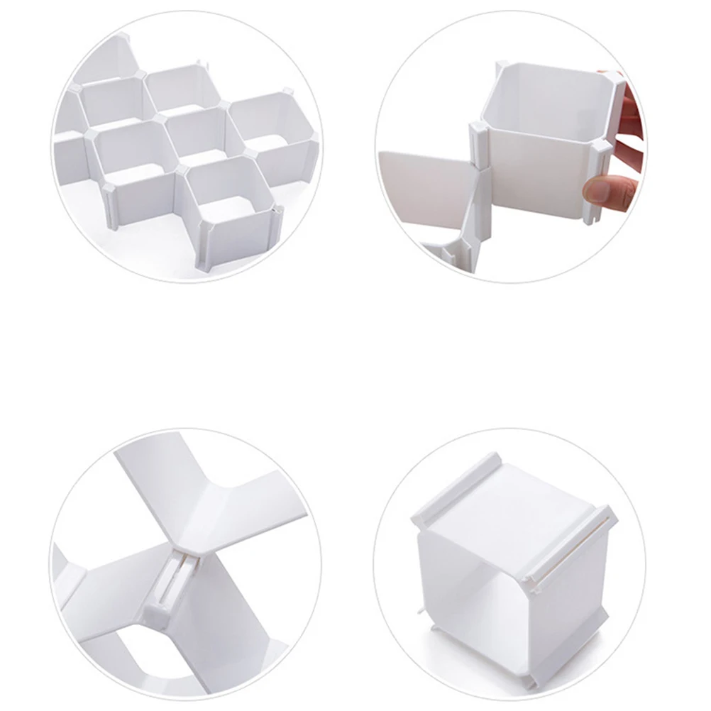 

6 Pcs Underwear Socks Storage Box Closet Bins Honeycomb Drawer ganizer Cellular Partition Plate Bra Scarf Accessories