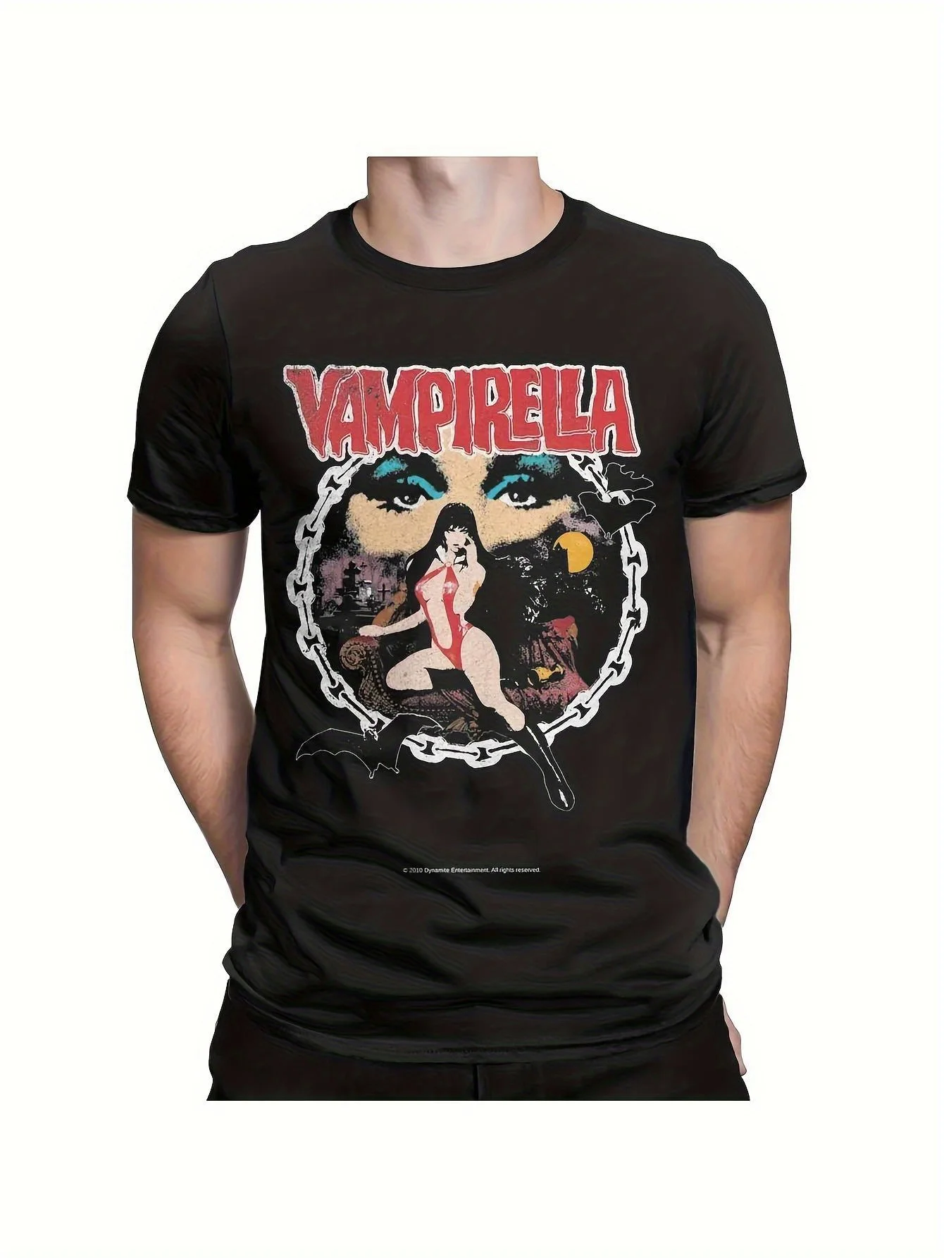 Ropa para las cuatro estaciones, camiseta de cómic de terror Retro Vampirella, arte gótico de Vampirella, traje temático de terror nostálgico de manga corta