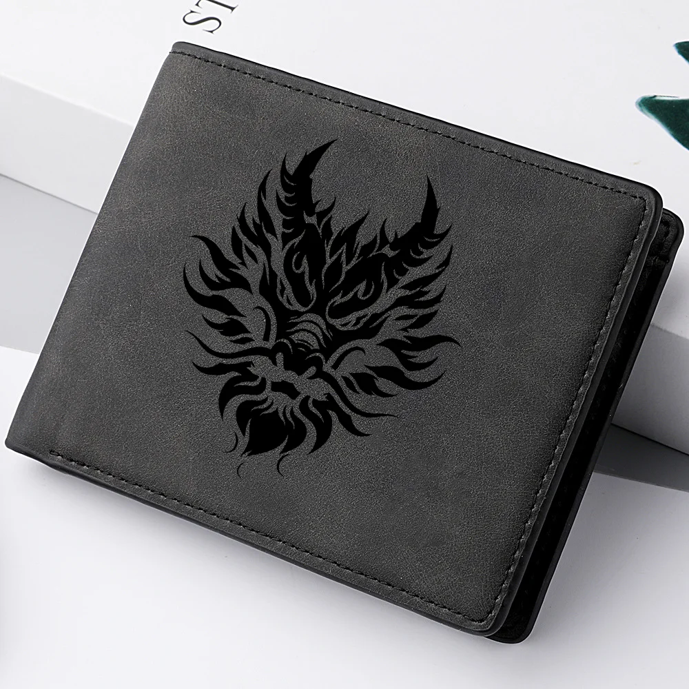 Mini Ultra-Thin Men's Wallet for US Currency with Trendy Pattern Student Wallet Compact Money Holder