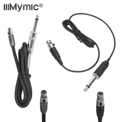 Iiimymic gitara basowa Instrument kabel muzyczny Mini 4Pin XLR TA4F do 1/4 6.5mm 6.35mm dla nadajnika Shure Body Pack