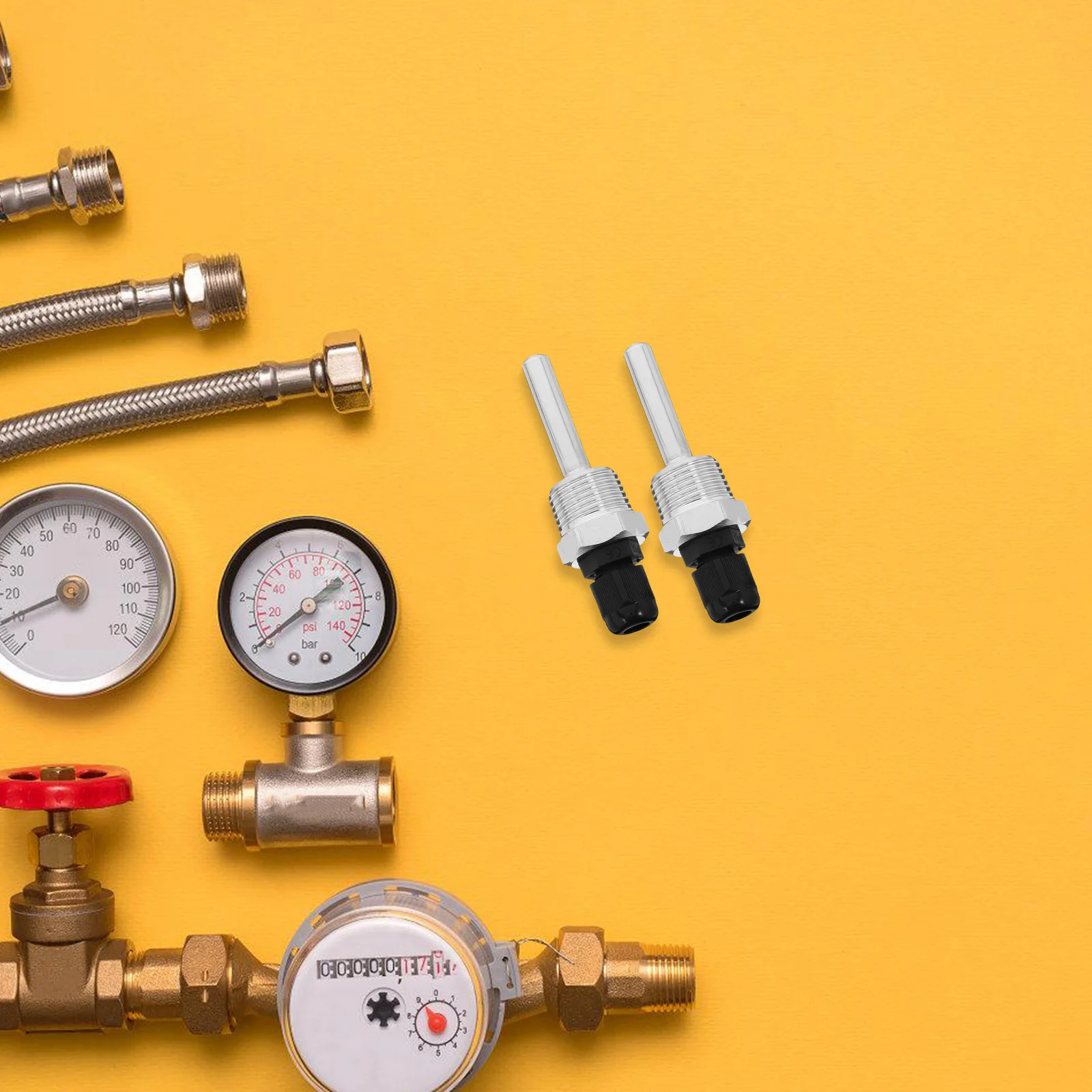 

2Pcs Stainless Steel Sensor Precision Temperature Measurement Weldfree Design for Water Heater Boiler Patio Heater