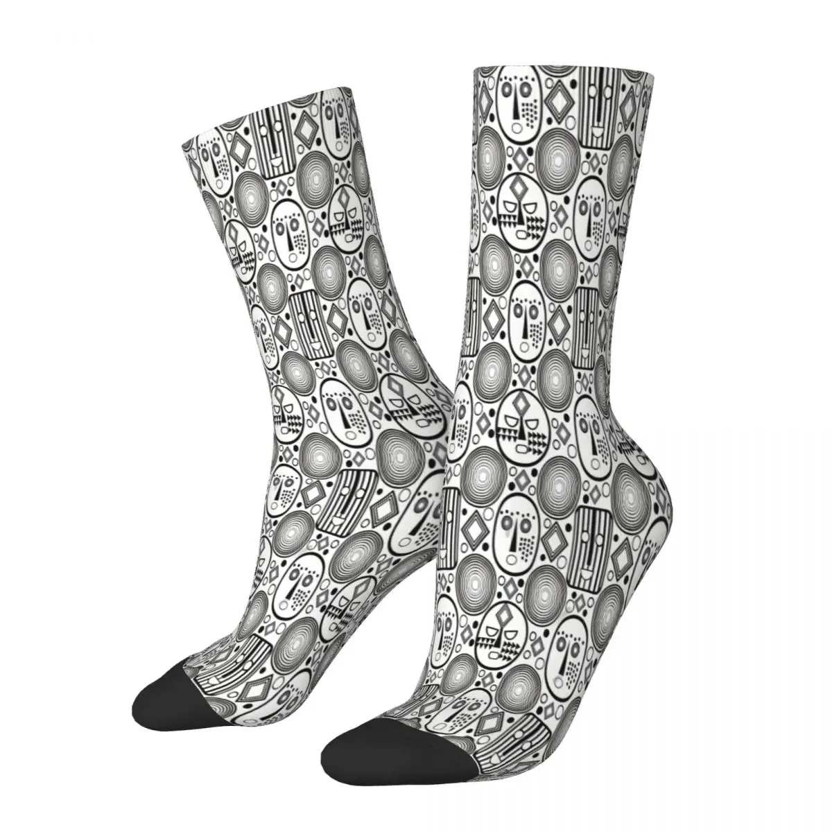 African Inspired With Masks Africa Socks Male Mens Women Autumn Stockings Printed