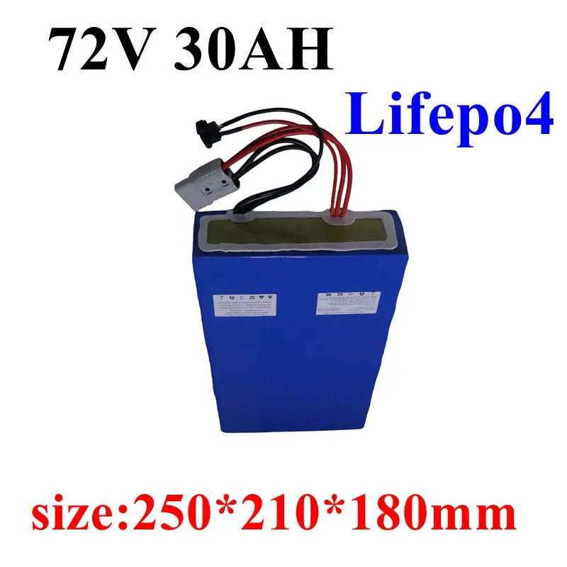

lithium 72v 30ah lifepo4 battery deep cycle with 50A BMS for 1500w 3000w bike scooter Tricycle motorcycle +5A charger