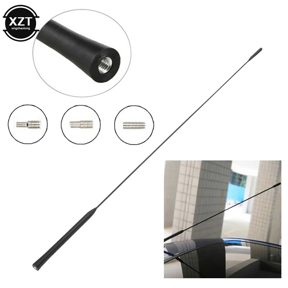 9/11/16 Inch Universal Car Roof Mast Whip Stereo Radio FM/AM Signal Aerial Amplified Antenna Mast Whip For VW