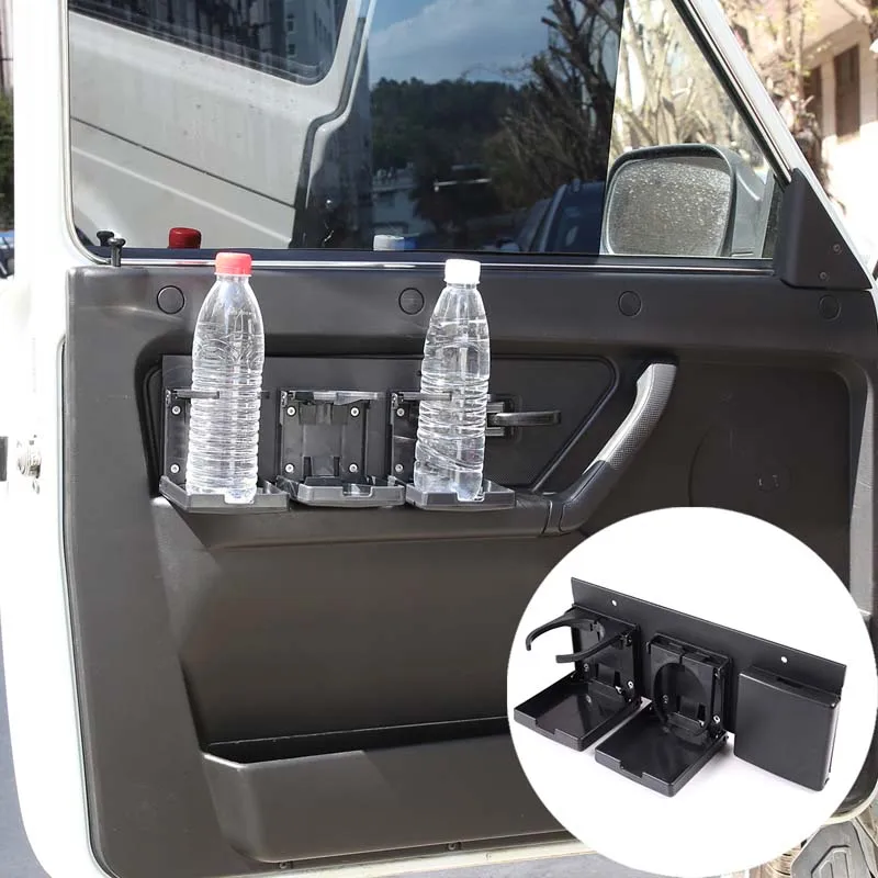 Car Inner Door Panel Drink Bottle Water Cup Holder Stand Folding High quality ABS Plastic For NIVA Auto Supplies Car Styling