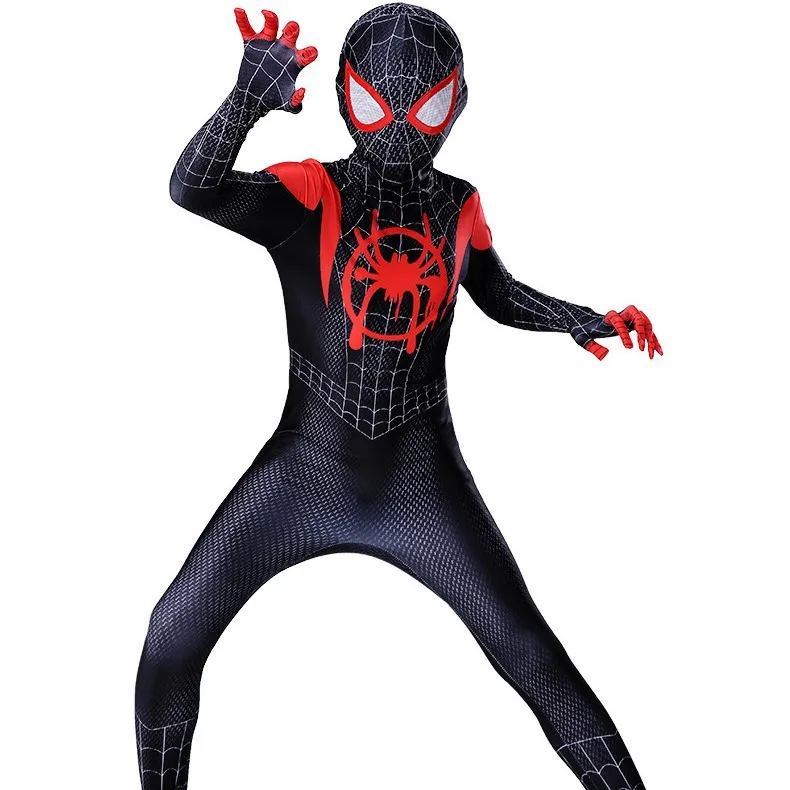 14 Styles Spider Man Movie Anime Miles Morales No Way Home Cosplay Costume Clothing Spiderman Bodysuit Suit Adult Child Set