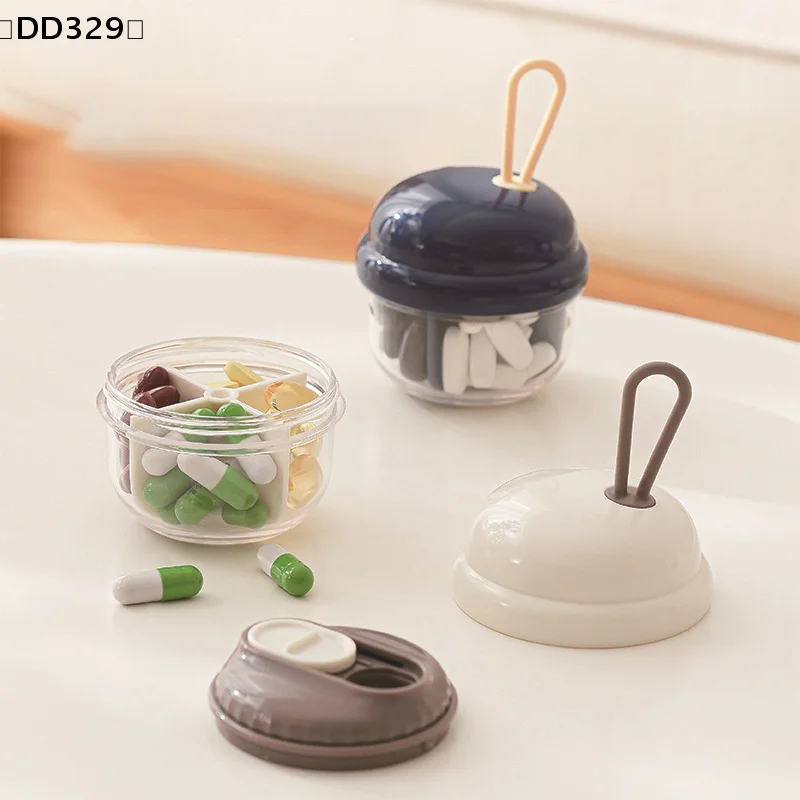 4 Grids Small Pill Cases Organizer Box Weekly Travel Pill Organizer Portable Pocket Pill Case Holder  Container Box〔DD329〕