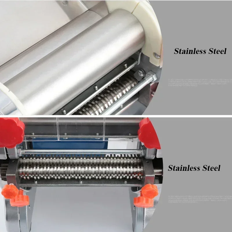 Mesin Mie Otomatis Mesin Pembuat Kulit Pangsit Stainless Steel Mesin Penekan Adonan Listrik