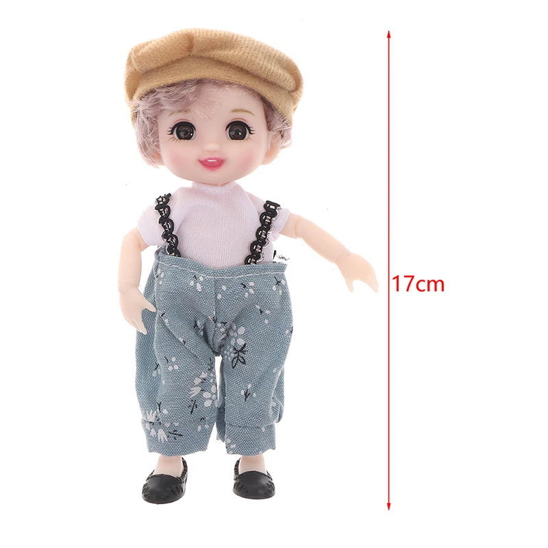 17cm Mini Puppe 13 bewegliche Gelenk puppe mit 3d großen Augen DIY Spielzeug puppe mit Kleidung verkleiden 1/12 Modepuppe Kinder Mädchen Geschenk