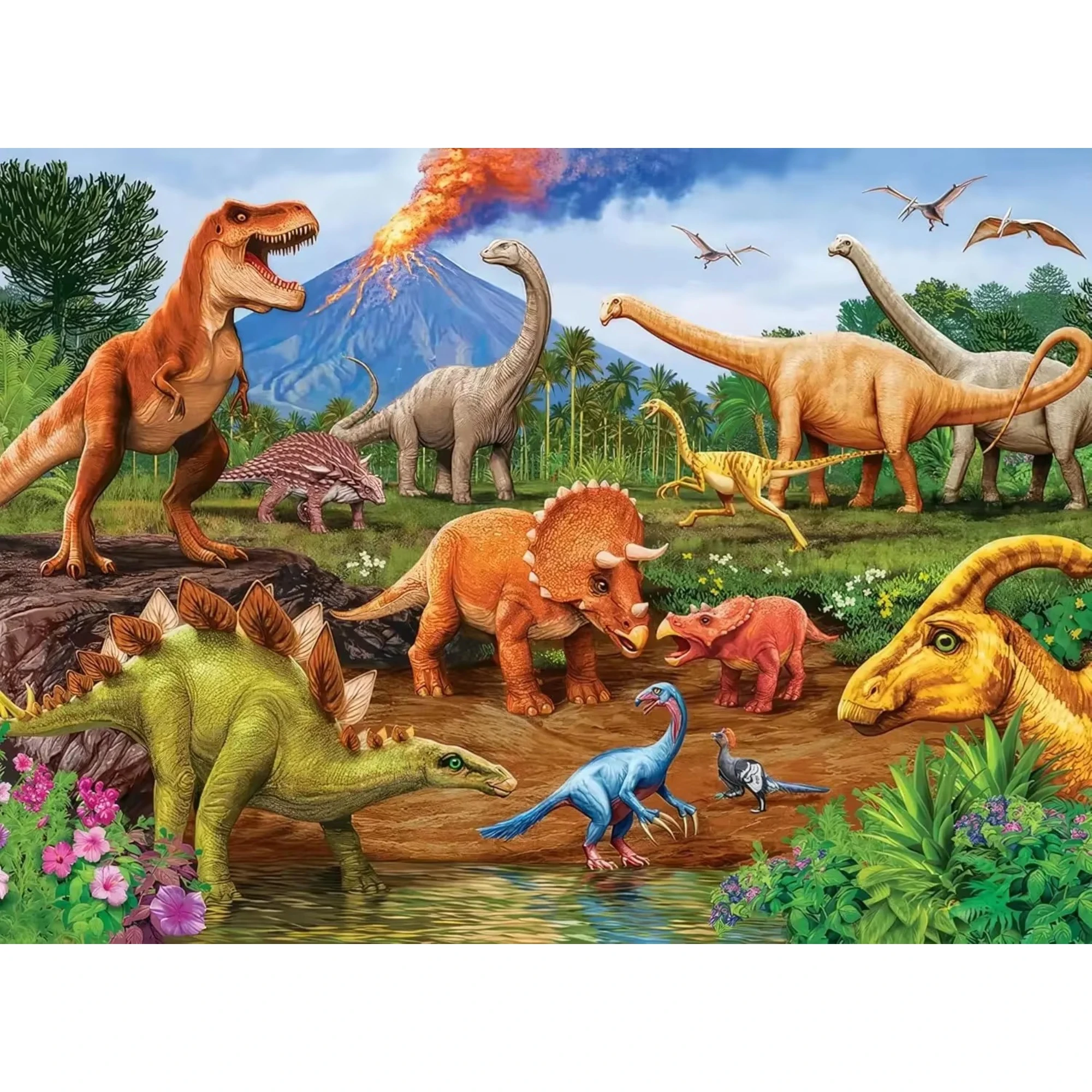 

500/1000/1200/2000PCS Dinosaurs Jigsaw Puzzles for Adults Home Decor Games Landscape Puzzles Educational Toys Birthday Gifts