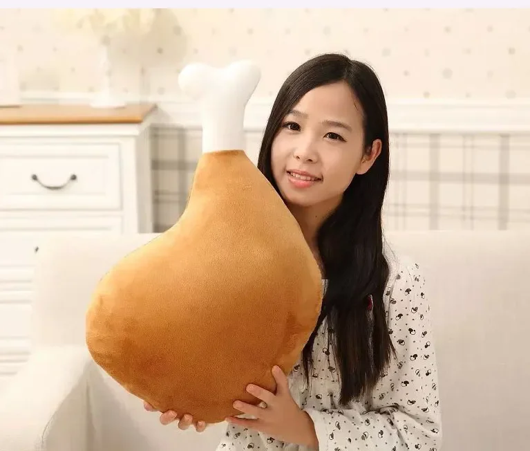 Creative ขาไก่ Plush ของเล่นหมอนตุ๊กตาตุ๊กตาโซฟาเบาะไก่ Drumstic ของขวัญเด็กผู้หญิงของเล่น Drumstick TFA1093