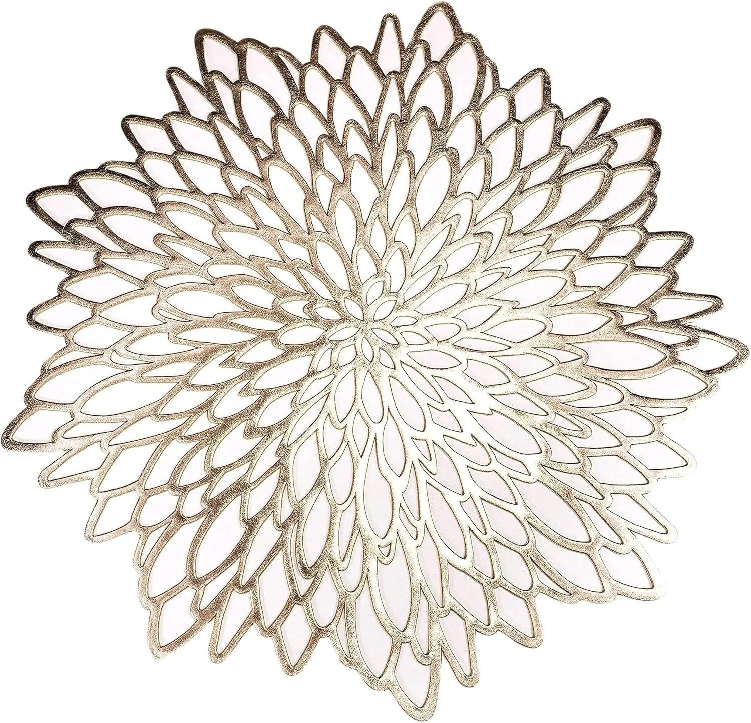 

Набор из 6 золотых виниловых салфеток для обеденного стола, праздничные декоративные круглые подставки для свадьбы, Рождества, Дня благодарения и других праздников