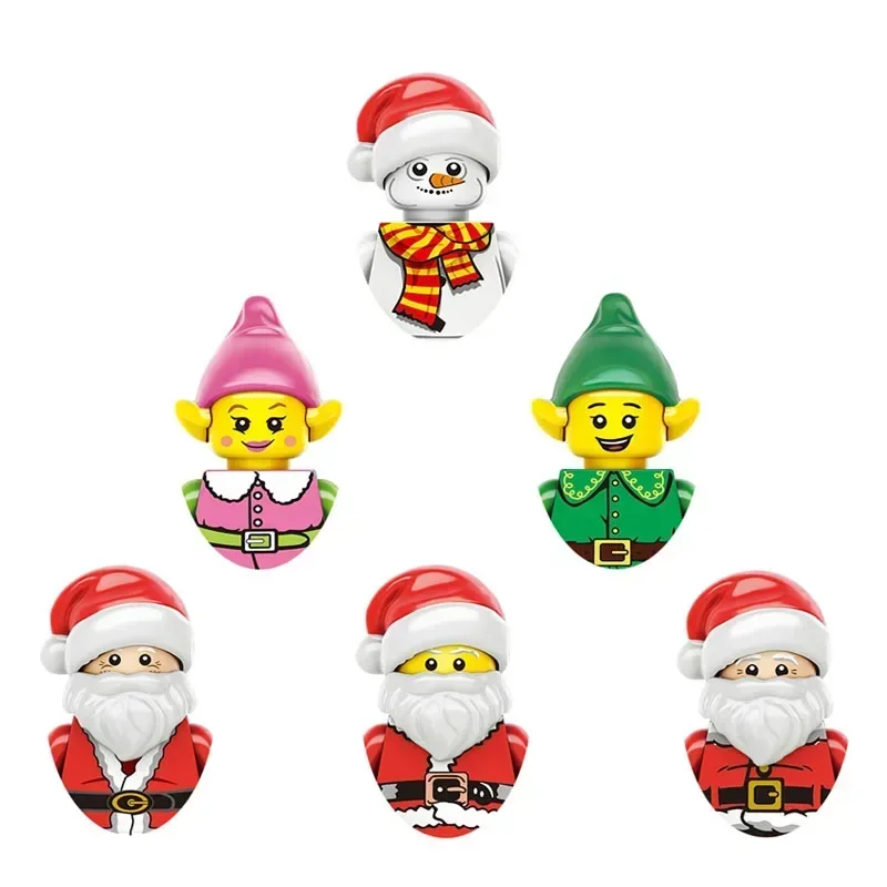 TV6303 Holiday Elf Christmas Elf Santa Christmsa Snowman Building block boy birthday toy