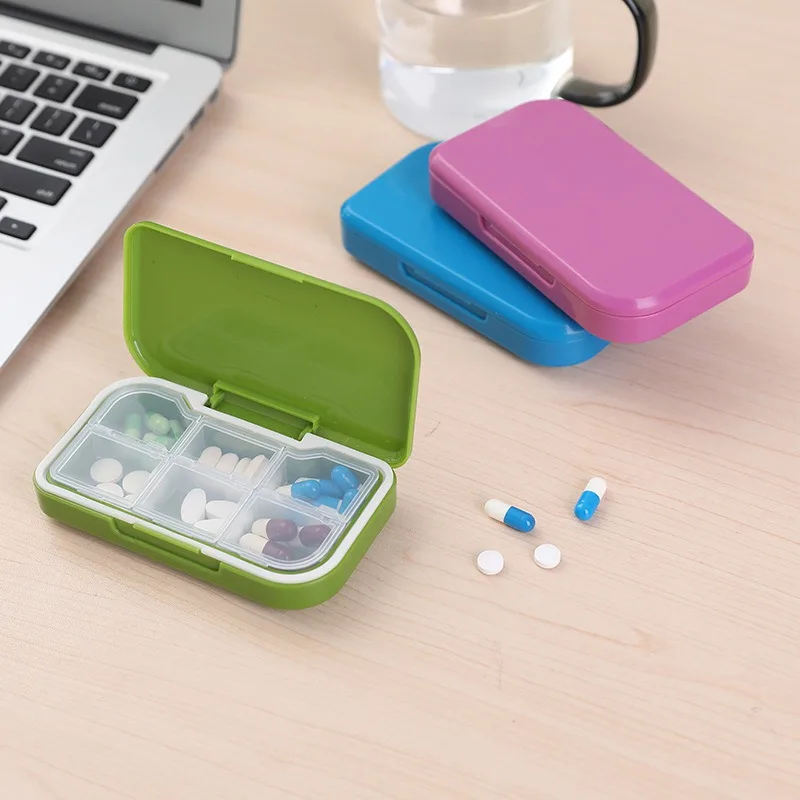 1PC Portable Three-compartment Small Pill Box Outdoor Packing Travel Pills Storage Bag Moisture-proof