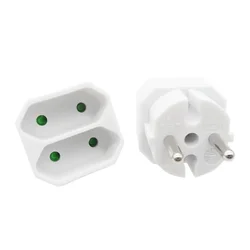 European Conversion Plug 2Pin 4.8mm turn 4.0mm 2 Hole EU Plug Socket Power Distribution Adapter Plug 16A 250V