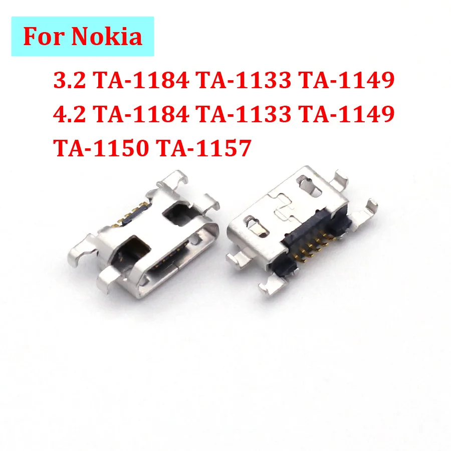 20pcs Micro Usb Jack Charging Port Connector For Nokia 3.2 TA-1184 TA-1133 TA-1149 / 4.2 TA-1184 TA-1133 TA-1149 TA-1150 TA-1157