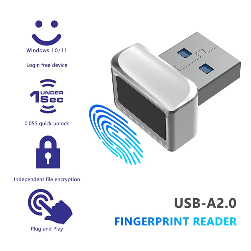 A41Z-USB وحدة قارئ بصمات الأصابع لنظام التشغيل Windows 7 10 11 Hello قفل الماسح الضوئي البيومتري لأجهزة الكمبيوتر المحمولة وفتح بصمات الأصابع #4
