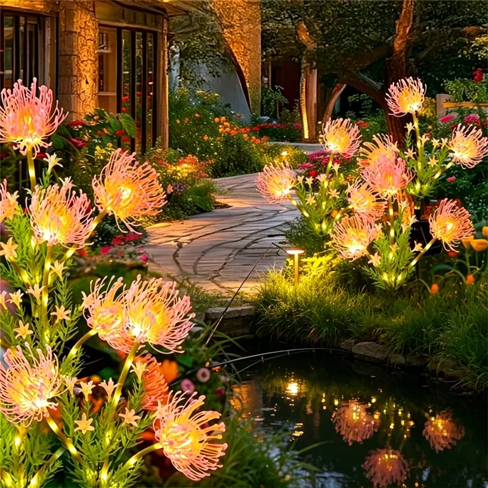 

Yard Decor Outdoor Garden Lights Solar Solar Flowers Lights with Glowing Flowers & Stems for Garden Pathway Deck Solar LED Light