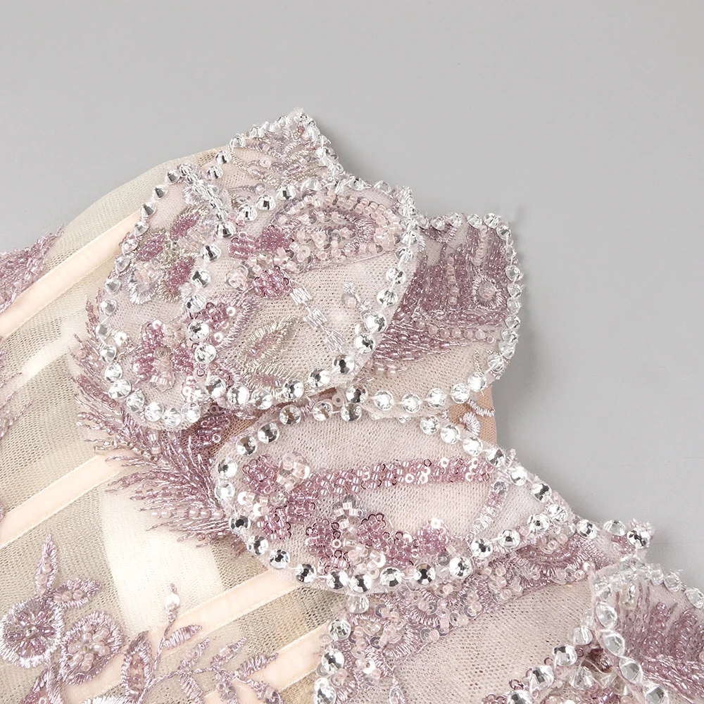 Glamouröses, durchsichtiges, mit Pailletten verziertes, asymmetrisches Minikleid für Damen, schulterfreies Ballkleid für Geburtstagsfeier, Clubabende