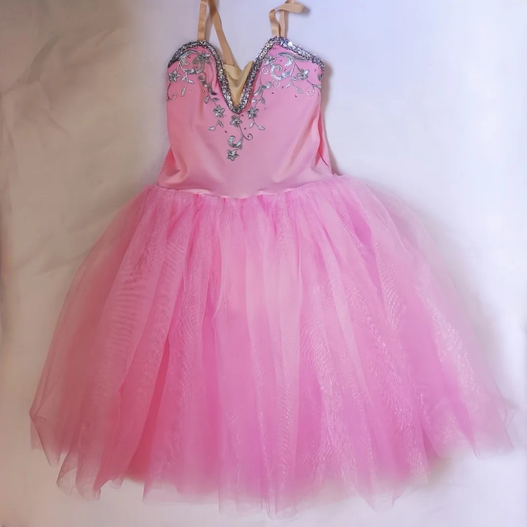 ชุดบัลเล่ต์เด็กยาวผู้ใหญ่ผู้หญิงเสื้อผ้าการแสดงหญิงผู้หญิงบัลเล่ต์กระโปรงบัลเล่ต์ยิมนาสติกชุดรัดรูปมืออาชีพ