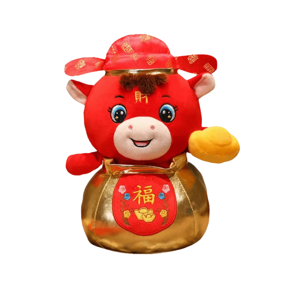 Ricchezza Pony Animale Del Fumetto Cavallo Farcito 18/25/30 cm Carino Zodiaco Cinese Cavallo Rosso Fortunato Capodanno Mascotte Complementi Arredo Casa