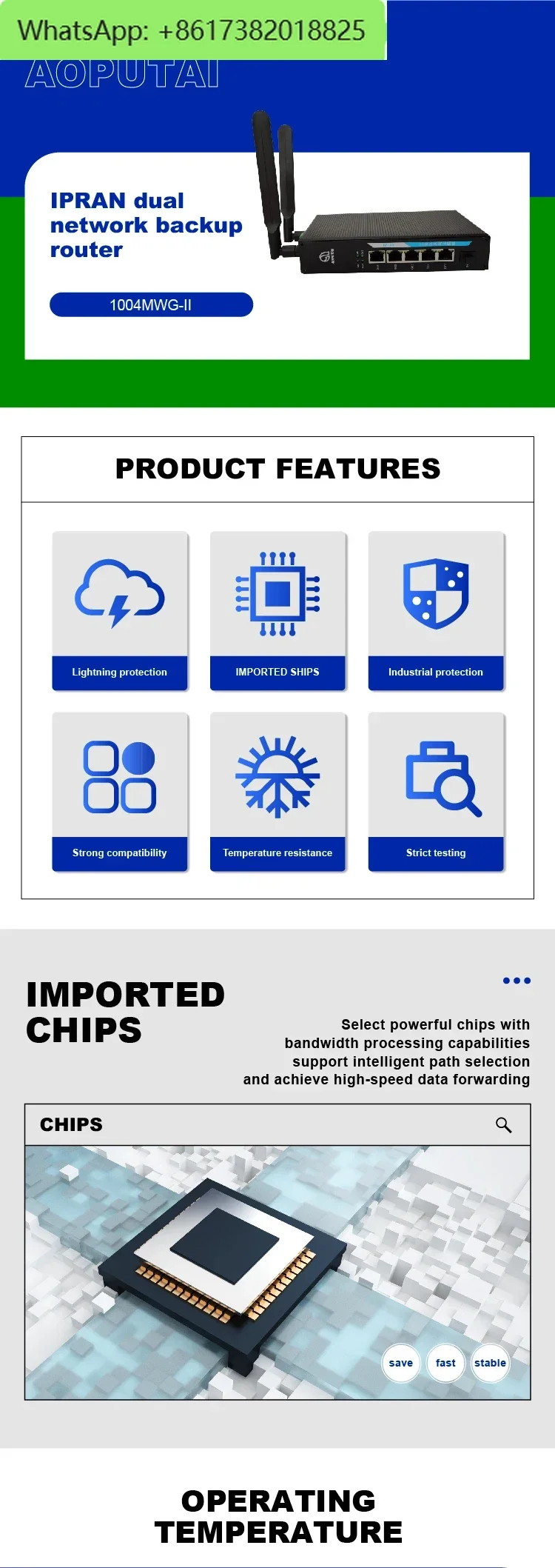 تخصيص 1000M VPN راوتر صناعي واي فاي 6 راوتر #5