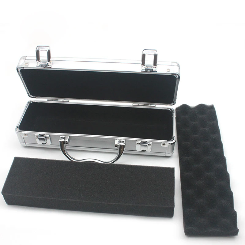 Aluminum Tool Box Portable Instrument Box Storage Case with Sponge Lining Handheld Impact Resistant ToolBox