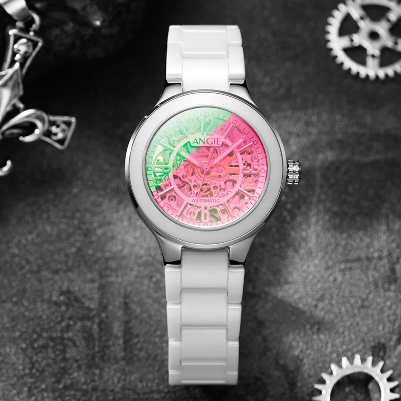 New Luxury Ladies Mechanical Watch for Women Simple Stainless Steel Women's Automatic Watches Business Folding Girl Reloj Hommer