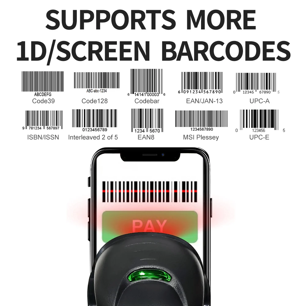 X-9700D CCD 1D Imaging Barcode Scanner USB Wired Cell Phone Screen Barcode Reader